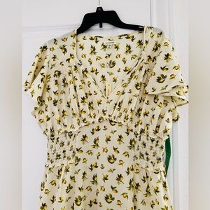 Max Studio Lemon Print Cream Dress